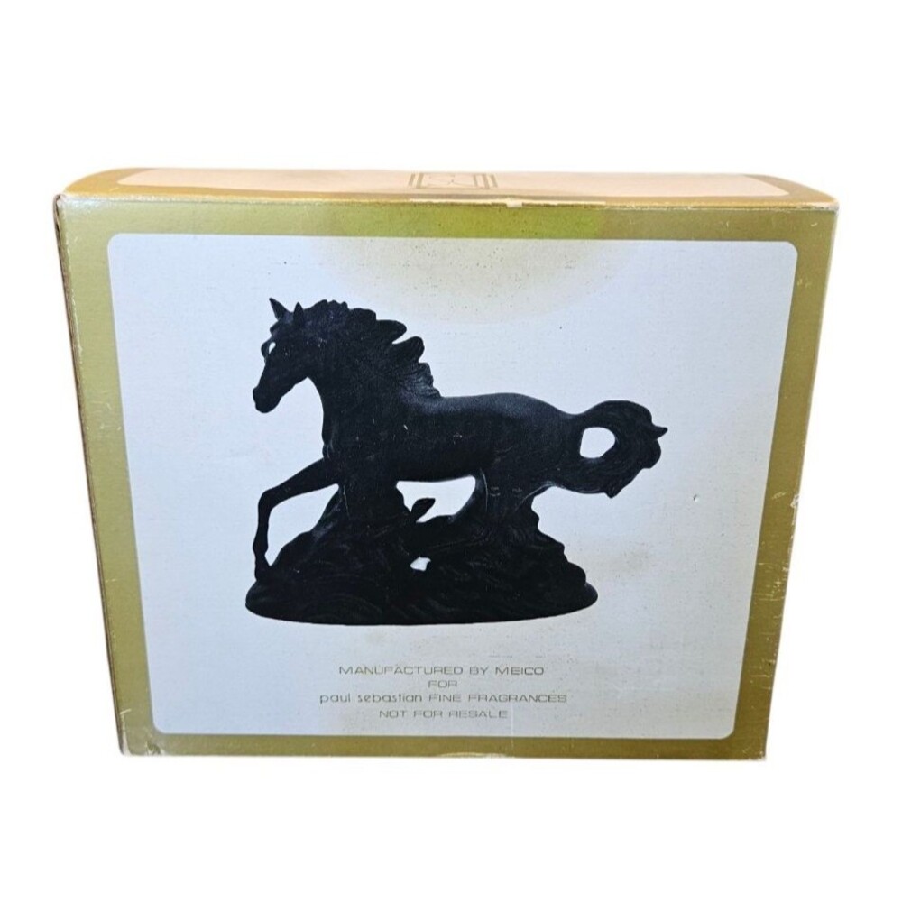 Vintage Meico Paul Sebastian Fine Porcelain Stallion Horse Statue. With Box!